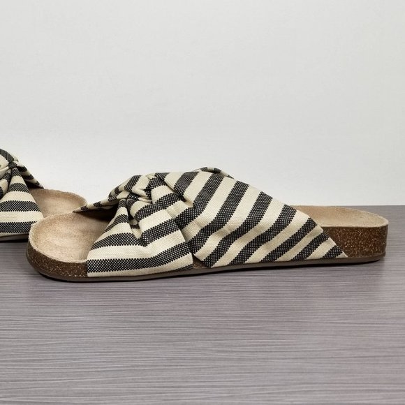 Vince Camuto Biminti Slide Sandal, Black/Natural Textile, Womens Size 11 M / 43 - Picture 6 of 10